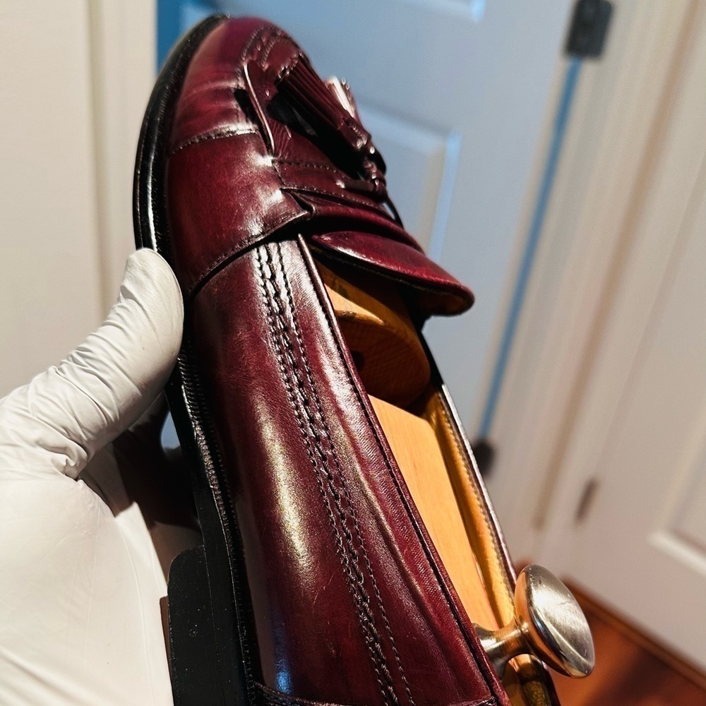 Johnston & Murphy Cellini Burgundy Loafers - Picture 6 of 13